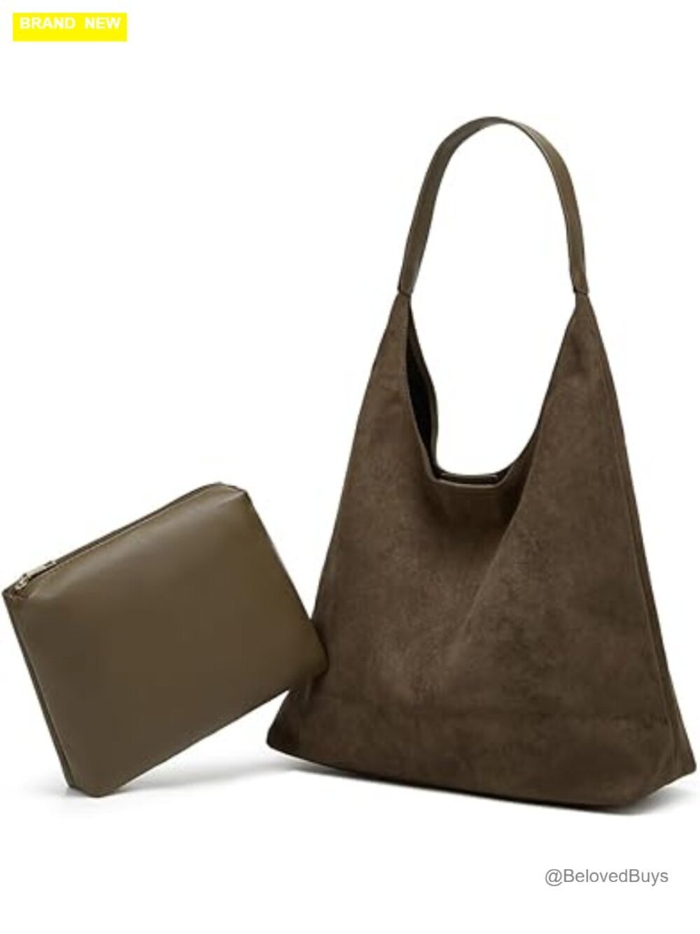 Suede Shoulder Bag Large Tote Retro Satchel Handbag Work Ladies Top Handle